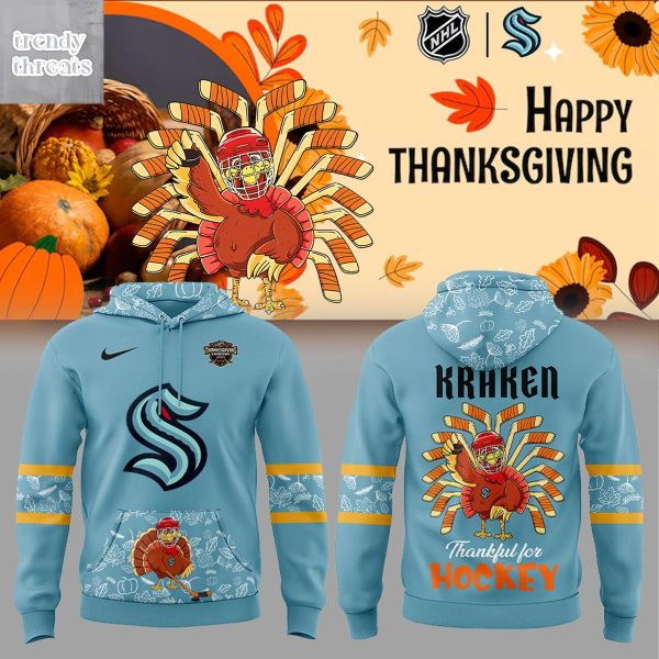 Seattle Kraken Happy Thanksgiving 2025 Hoodie T-Shirt