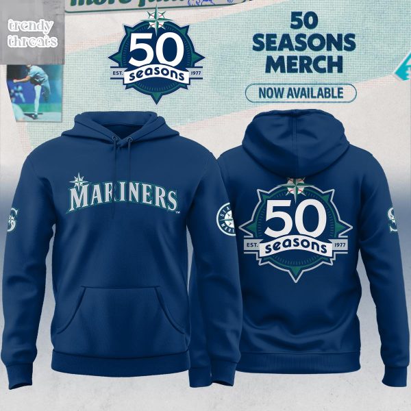 Seattle Mariners 50th Anniversary Est 1977 Hoodie Shirt