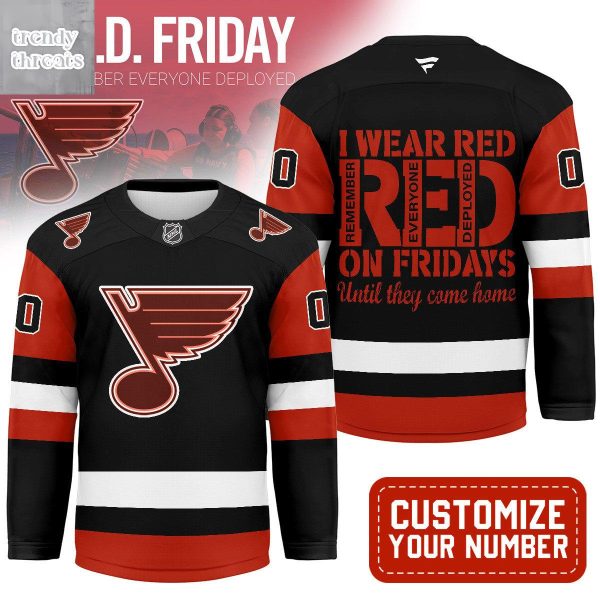 St. Louis Blues Red Friday Hockey Jersey