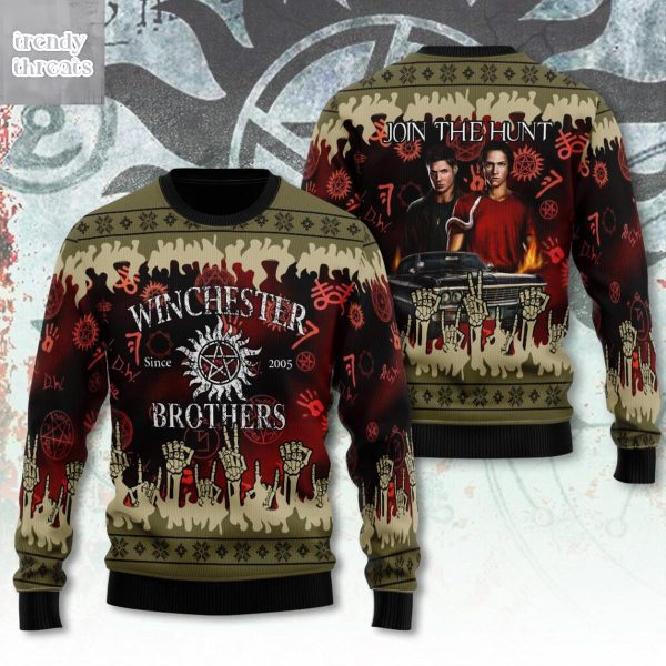 Supernatural Winchester Brothers Join The Hunt Ugly Sweater