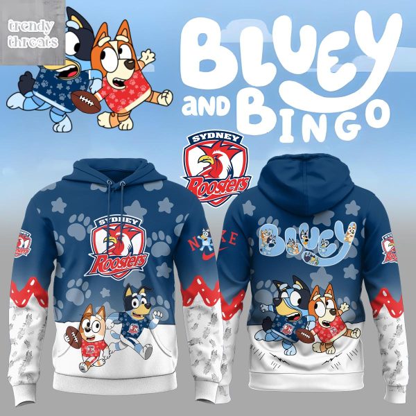 Sydney Roosters x Bluey & Bingo Christmas 2025 Hoodie
