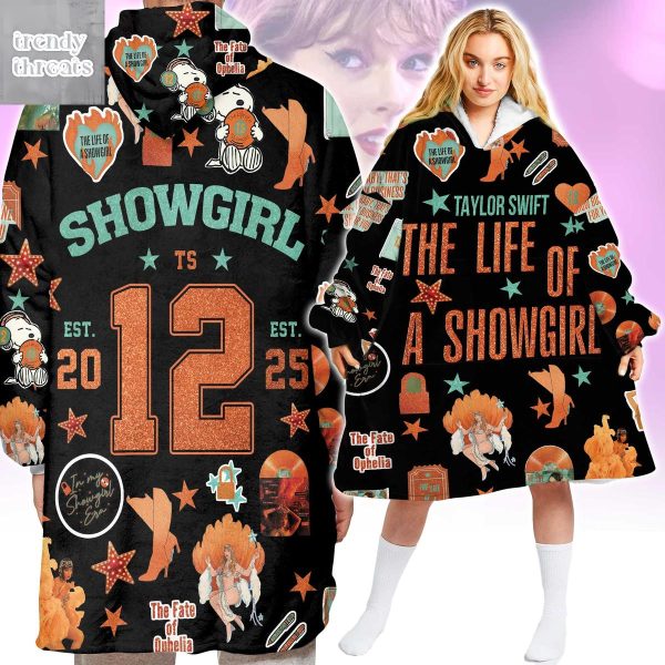 Taylor Swifts The Life Of A Showgirl 2025 Fleece Blanket Hoodie