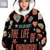 Taylor Swifts The Life Of A Showgirl 2025 Fleece Blanket Hoodie