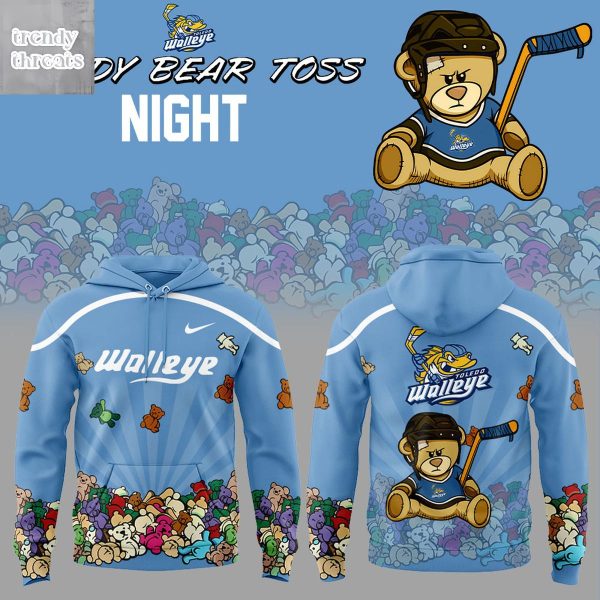 Toledo Walleye Teddy Bear Toss Night 2025 Hoodie T-Shirt