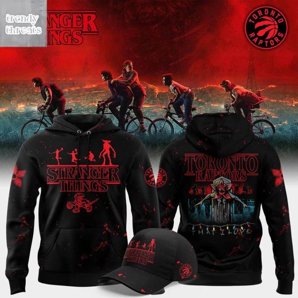 Toronto Raptors x Stranger Things 2025 Hoodie Shirt