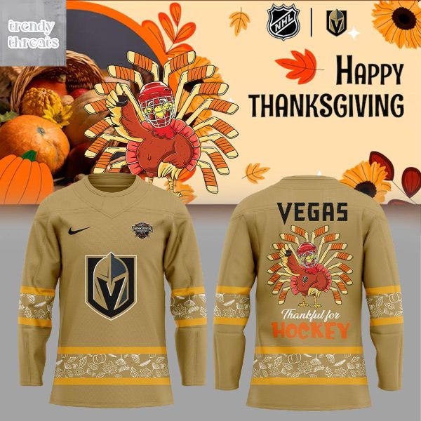 Vegas Golden Knights Happy Thanksgiving 2025 Jersey