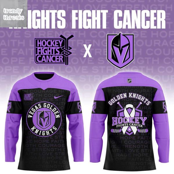 Vegas Golden Knights Hockey Fights Cancer 2025 Hockey Jersey