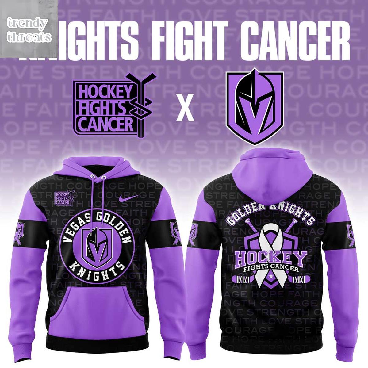 Vegas Golden Knights Hockey Fights Cancer 2025 Hoodie Shirt Vegas Golden Knights Hockey Fights Cancer 2025 Hoodie Shirt