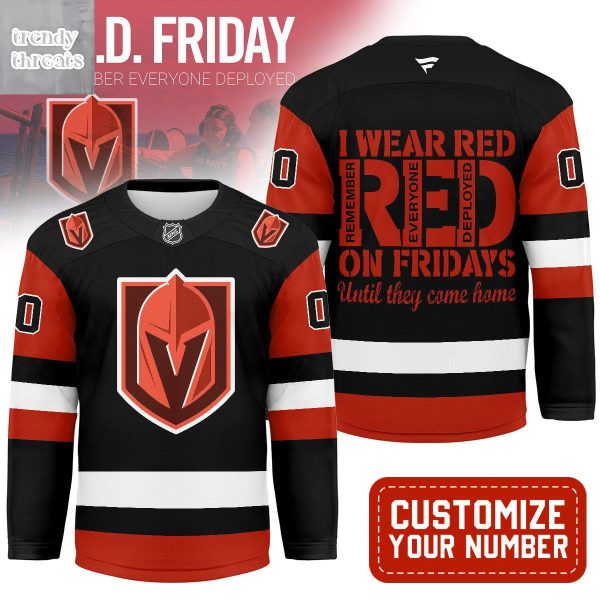 Vegas Golden Knights Red Friday Hockey Jersey