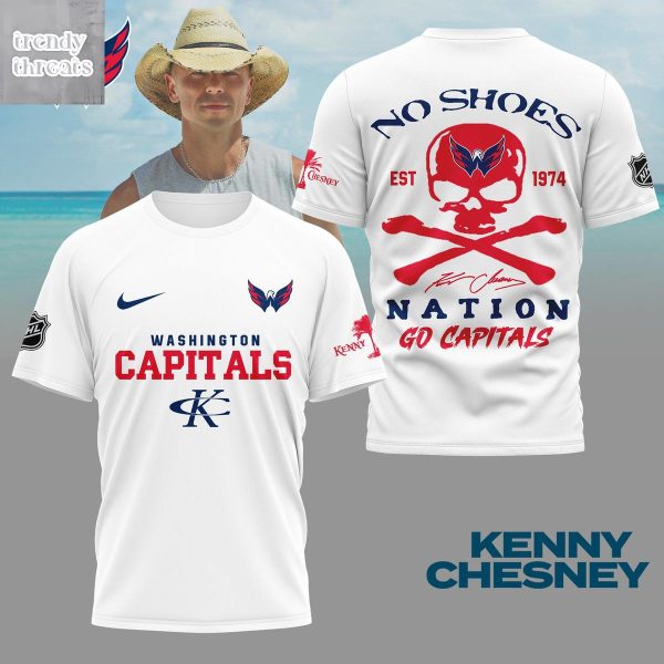 Washington Capitals Kenny Chesney No Shoes Nation T-Shirt