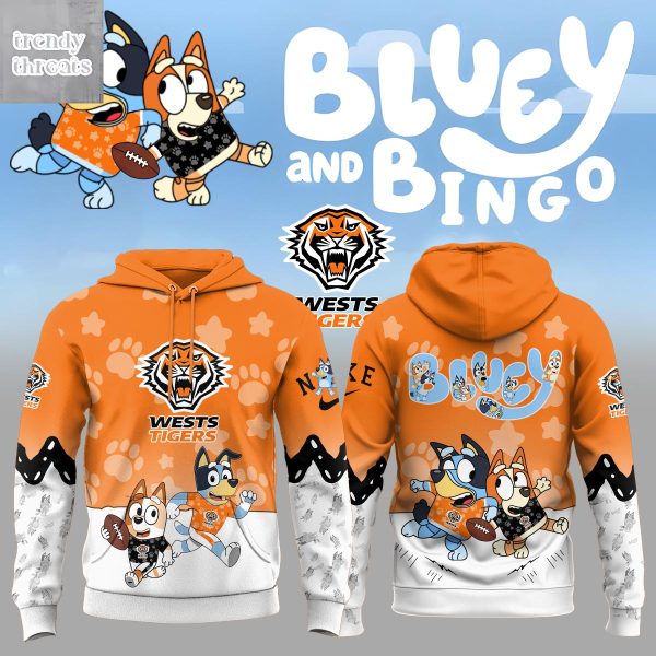 Wests Tigers x Bluey & Bingo Christmas 2025 Hoodie