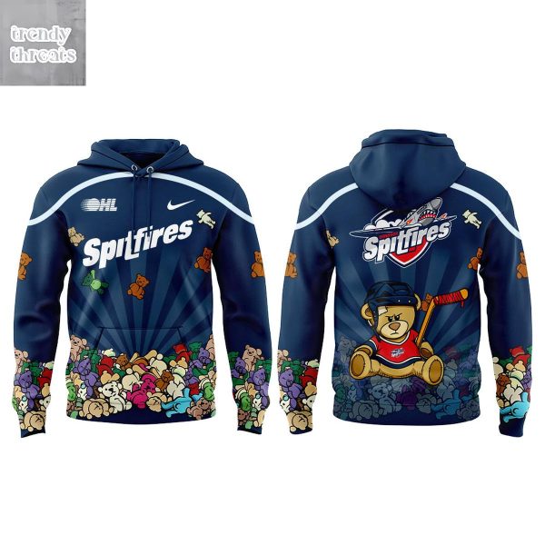 Windsor Spitfires Teddy Bear Toss Night Christmas Hoodie T-Shirt