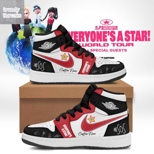 5 Seconds Of Summer Everyone’s A Star World Tour Air Jordan 1 Shoes