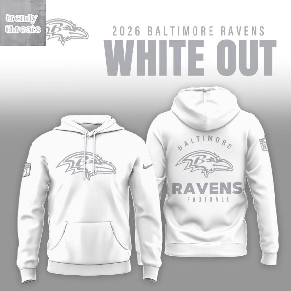 Baltimore Ravens White Out 2026 Hoodie T-Shirt