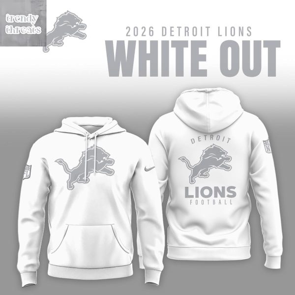 Detroit Lions White Out 2026 Hoodie T-Shirt