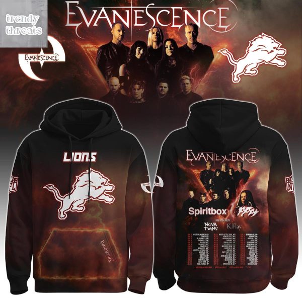 Detroit Lions x Evanescence 2026 World Tour Hoodie Shirt