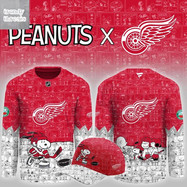 Detroit Red Wings Peanuts Night Jersey