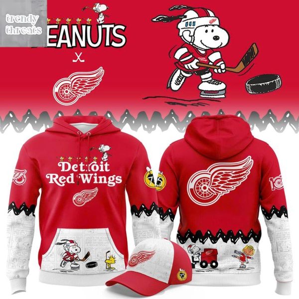 Detroit Red Wings Peanuts Nights Hoodie Shirt