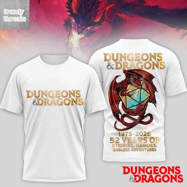 Dungeons & Dragons 52 Years Of Stories Heroes Endless Adventures T-Shirt
