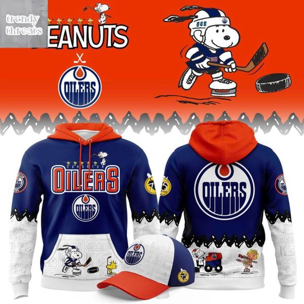 Edmonton Oilers Peanuts Nights Hoodie Shirt