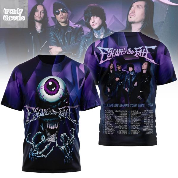 Escape The Fate Sleepless Empire Tour  2026 Shirt
