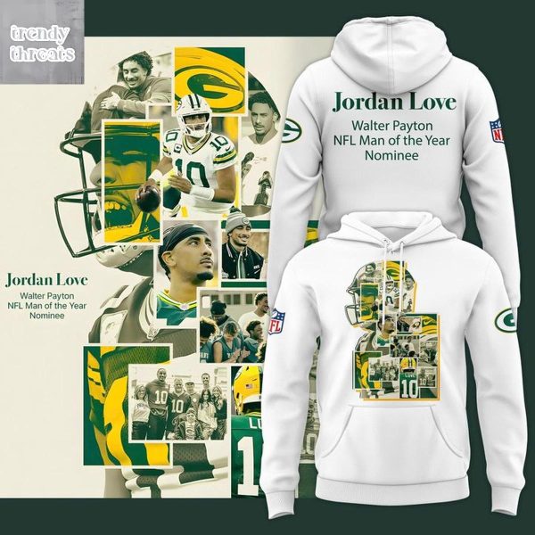 Green Bay Packers Jordan Love Walter Payton NFL Man Of The Year 2025 Hoodie Shirt