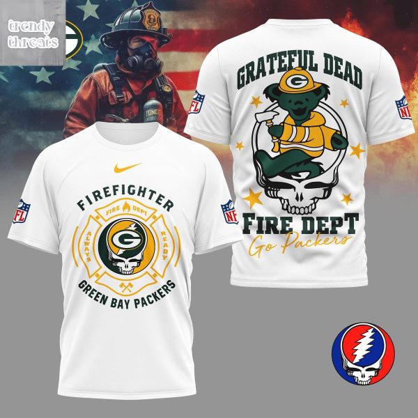 Green Bay Packers x Grateful Dead Firefighter Shirt