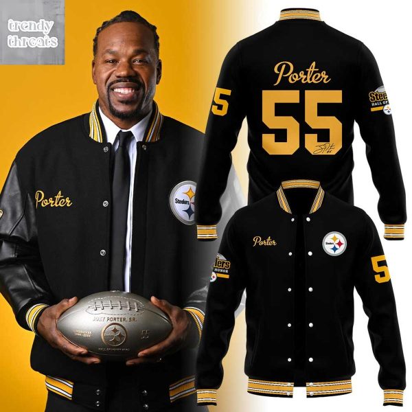 Joey Porter Of The Pittsburgh Steelers Has Been Inducted Into The Hall Of Honor Baseball Jacket