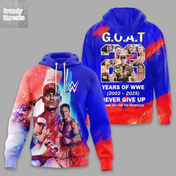 John Cena Goat 23 Years Of WWE Memories 2025 Hoodie T-Shirt