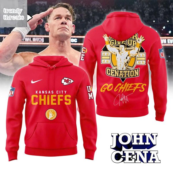 Kansas City Chiefs x John Cena Never Give Up Cenation Hoodie Shirt