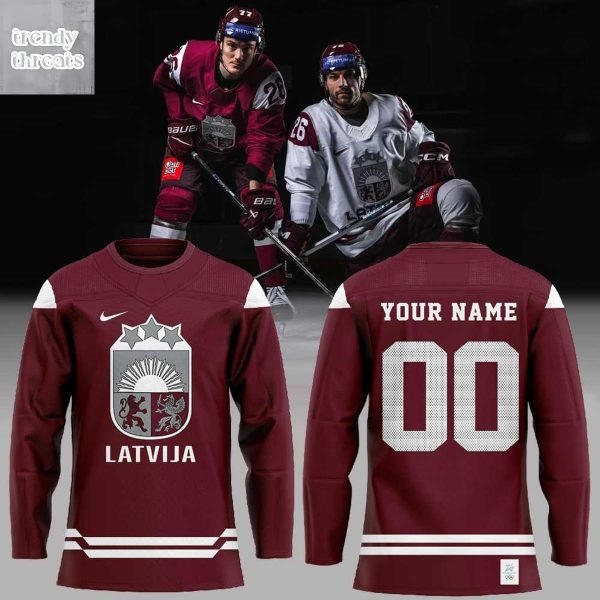 Latvija Hockey Olympic Winter 2026 Hockey Jersey