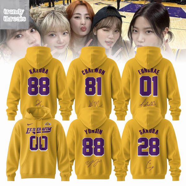 Le Sserafim x Los Angeles Lakers Hoodie Shirt