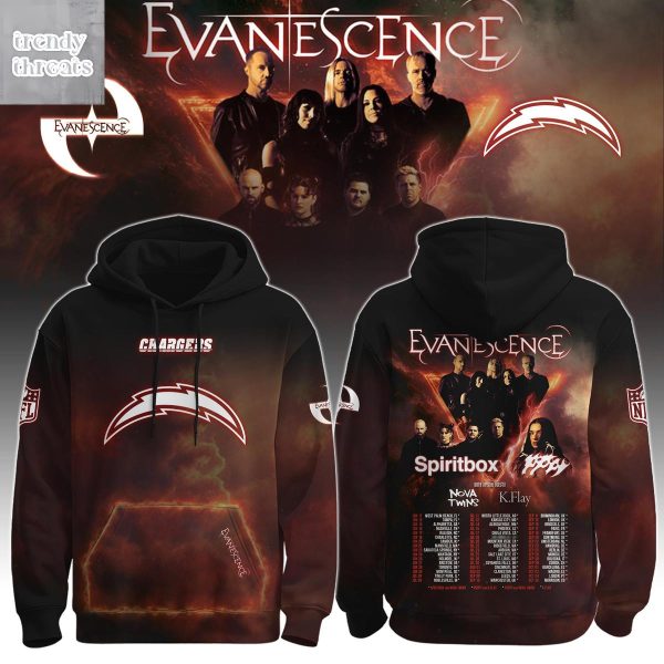 Los Angeles Chargers x Evanescence 2026 World Tour Hoodie Shirt