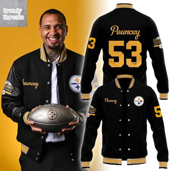 Maurkice Pouncey Of The Pittsburgh Steelers Has Been Inducted Into The Hall Of Honor Baseball Jacket