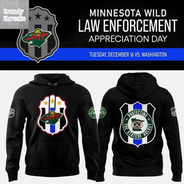 Minnesota Wild 2025 Law Enforcement Appreciation Night Hoodie Shirt