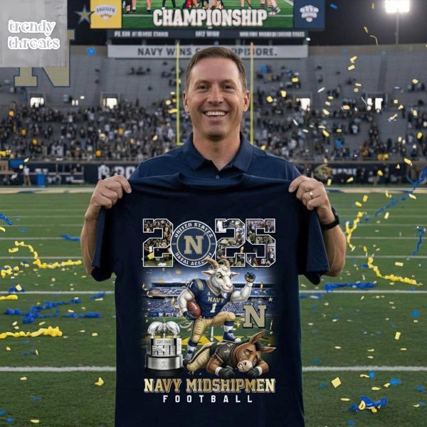 Navy Midshipmen Football Defeat Army Black Knights 2025 T-Shirt