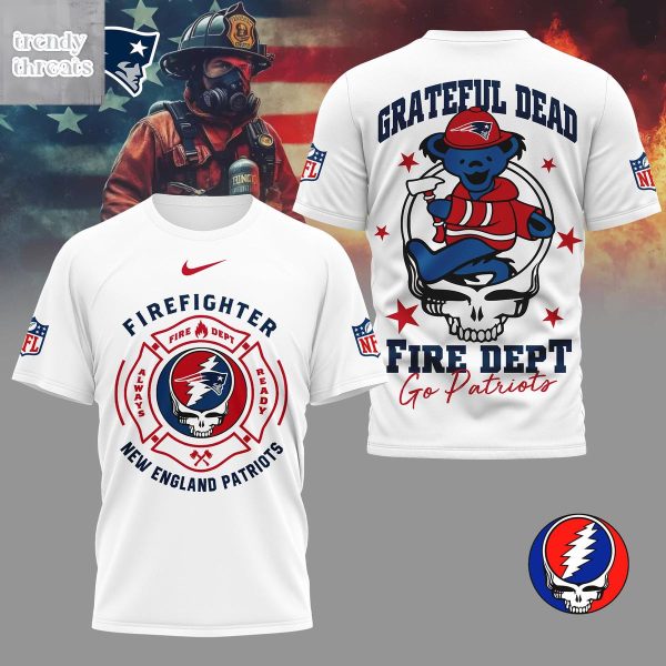 New England Patriots x Grateful Dead Firefighter Shirt