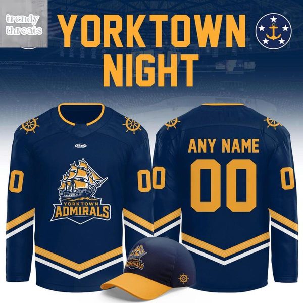 Norfolk Admirals Yorktown Night 2025 Hockey Jersey