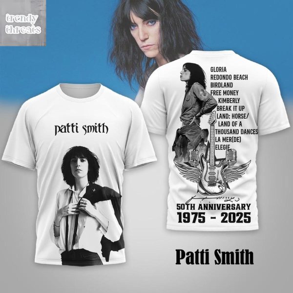 Patti Smith 50th Anniversary 1975 2025 Memories T-Shirt