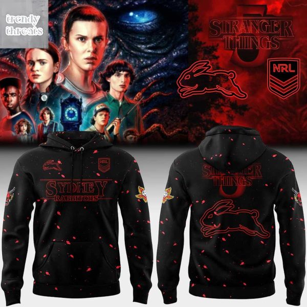South Sydney Rabbitohs x Stranger Things 5 Hoodie Shirt