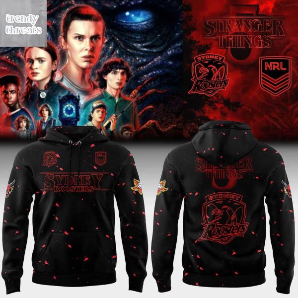 Sydney Roosters x Stranger Things 5 Hoodie Shirt