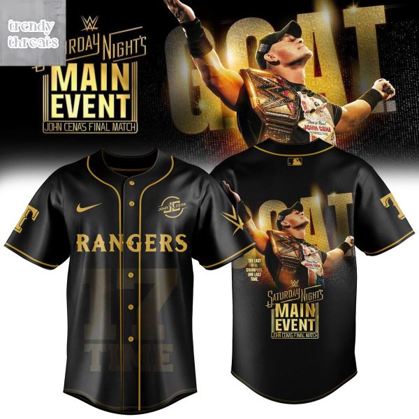 Texas Rangers x John Cena Saturday Night’s Main Event 2025 Jersey