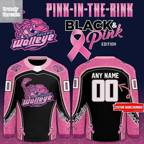 Toledo Walleye x Pink In The Rink Jersey
