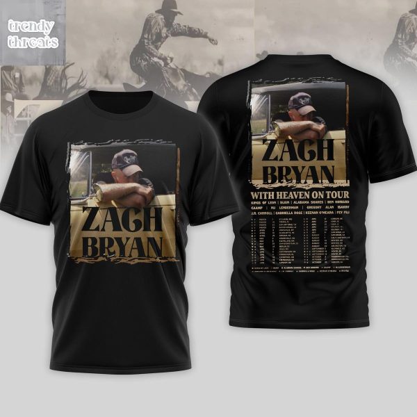 Zach Bryan With Heaven On Tour Shirt