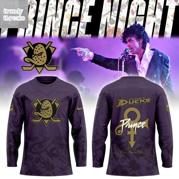 Anaheim Ducks Prince Rogers Nelson Night 2026 Hockey Jersey