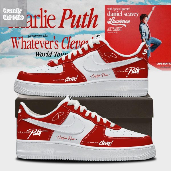Charlie Puth Whatever’s Clever World Tour Air Force 1 Shoes