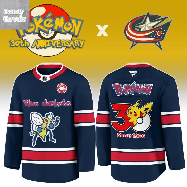 Columbus Blue Jackets x Pokemon 30th Anniversary 1996 2026 Hockey Jersey
