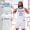Houston Basketball Icy Whites Uniform Hoodie Shirt