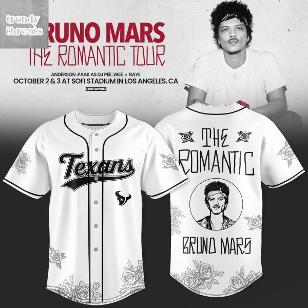 Houston Texans x Bruno Mars The Romantic Tour Jersey