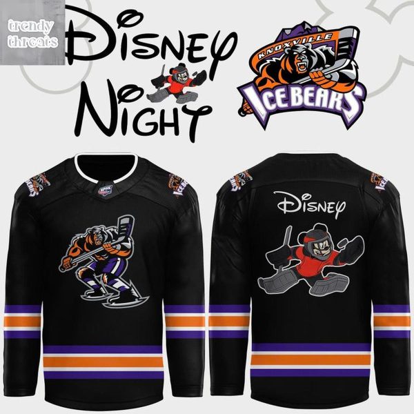 Knoxville Ice Bears x Disney Night Black Hockey Jersey